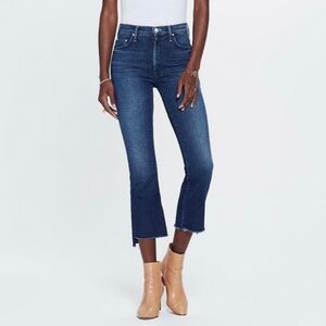 Mother Insider Crop Step Fray jeans Royal Treatment indigo blue